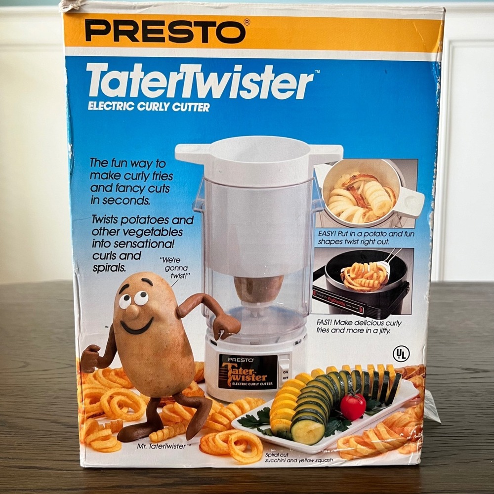 Vintage Presto TaterTwister Electric Curly Cutter Spiral French Fries Slicer